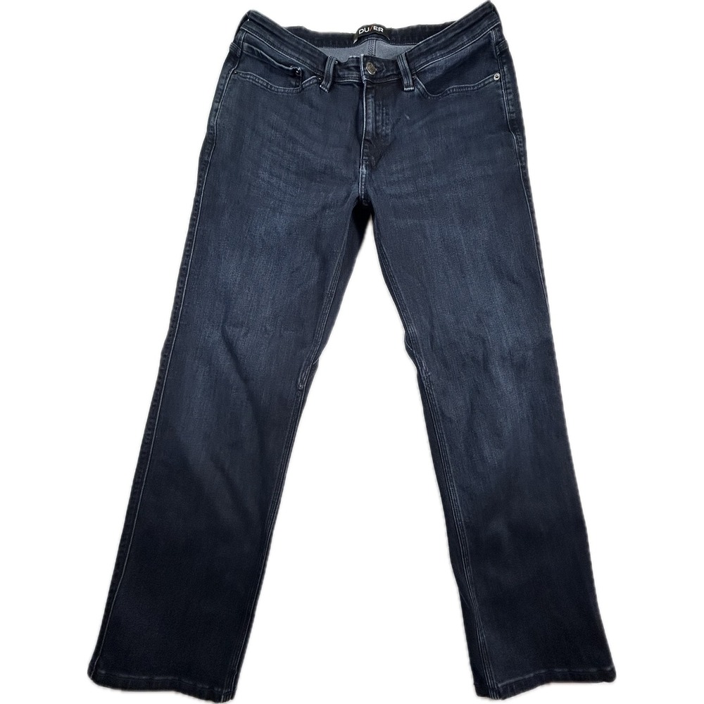 DU/ER Performance Denim Straight Fit Jeans Dark Wash 33x30 Mens Blue